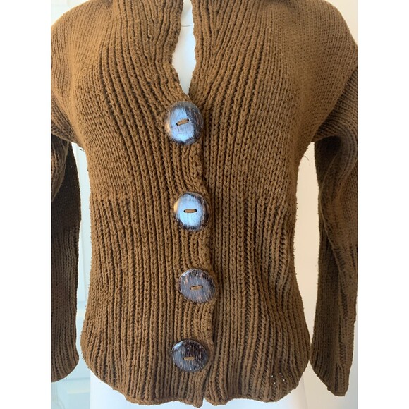 Pure Handknit Cotton Cardigan Sweater - Picture 3 of 11